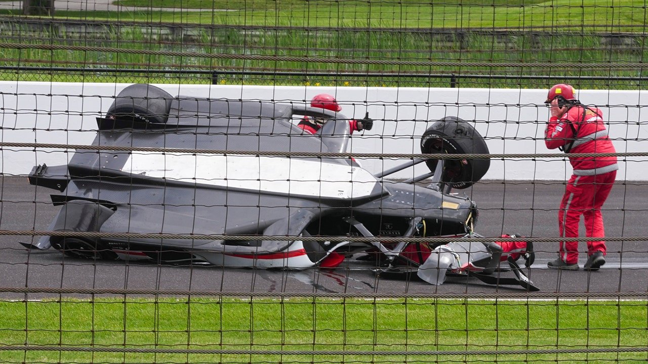 IndyCar driver gets airborne in scary crash at Indianapolis 500 practice