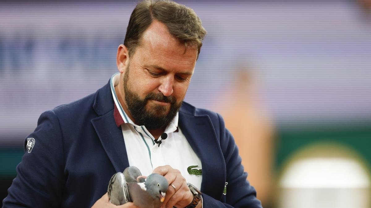 French Open 2024: A pigeon is rescued by chair umpire during a match