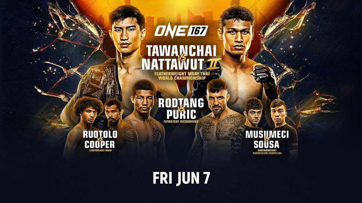 ONE 167 LIVE streaming info: Tawanchai vs Nattawut preview, full fight card; when and where to watch?